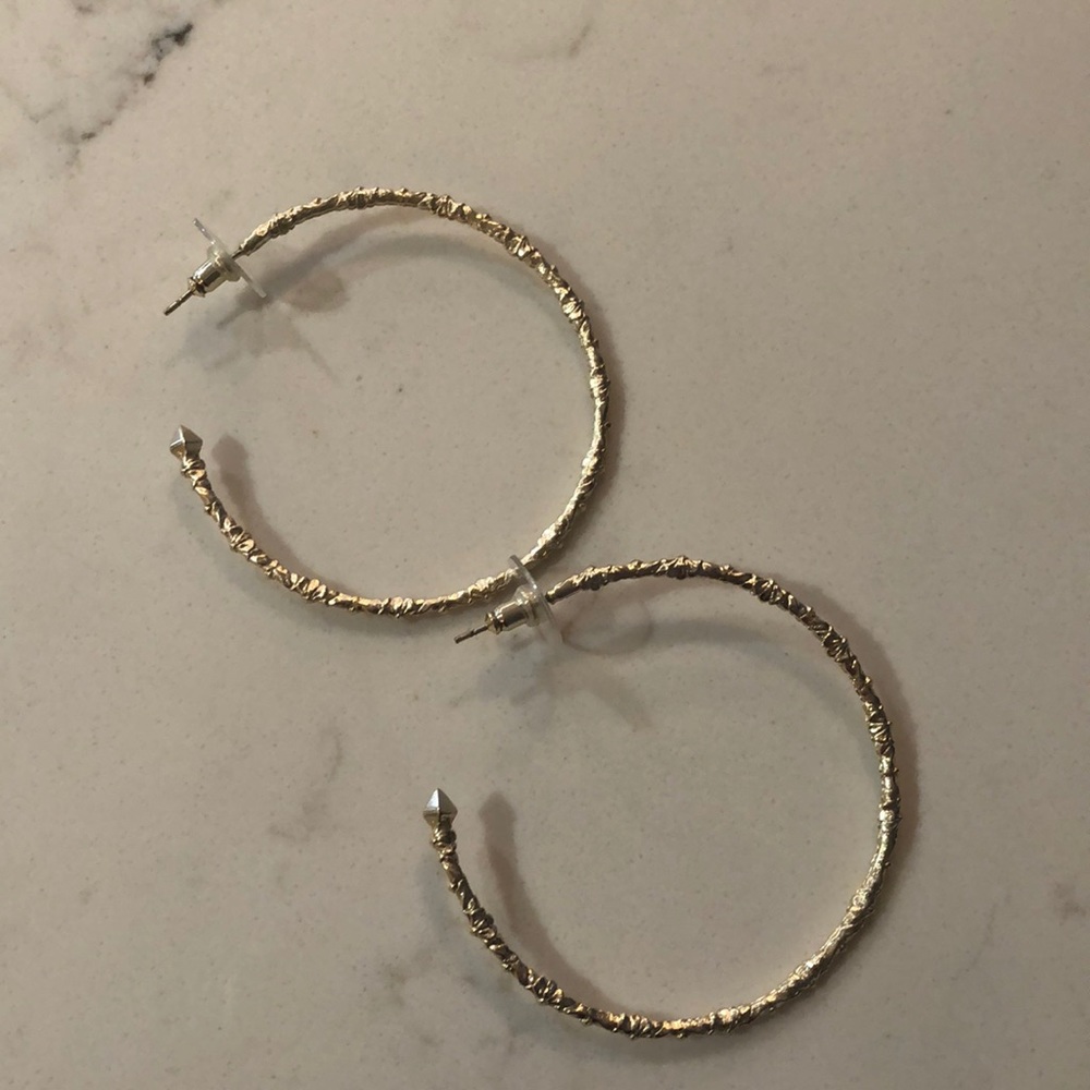 Kendra Scott Gold Textured Hoops